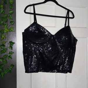 Sparkle black tank